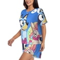 thumbnail image 2 of Lsque Bluey Women's Short-Sleeved Pajama Set - 2 Piece Soft and Lightweight Sleepwear Set-XX-Large, 2 of 9