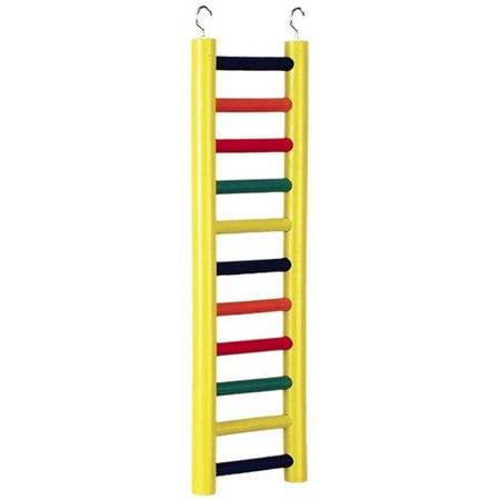 Prevue Carpenter Creations Hardwood Bird Ladder Assorted Colors [Bird, Ladders Wood] 11 Rung 18" Long
