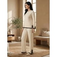 thumbnail image 4 of Conjunto de Suéter y Pantalón Acanalado Diseño Elegante y Versátil para Mujer, 4 of 5