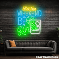 thumbnail image 2 of Craftnamesign Gin Neon Sign, Bar Pub Store Wall Art, Cocktail Wall Decor, 2 of 5