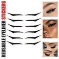 thumbnail image 1 of PVCS 6Pairs Reusable Eyelid Stickers Instant Outline Winged Lid Cosmetic Easy Applica, 1 of 6
