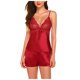 thumbnail image 1 of Gibobby Lenceria mujer sexy Lencería de Mujer de Encaje Sexy Mesh de Dormir Boudoir Outfits Lingerie Plus Size Body Lencería Conjunto De Lencería Sexy(Rojo, XG), 1 of 5