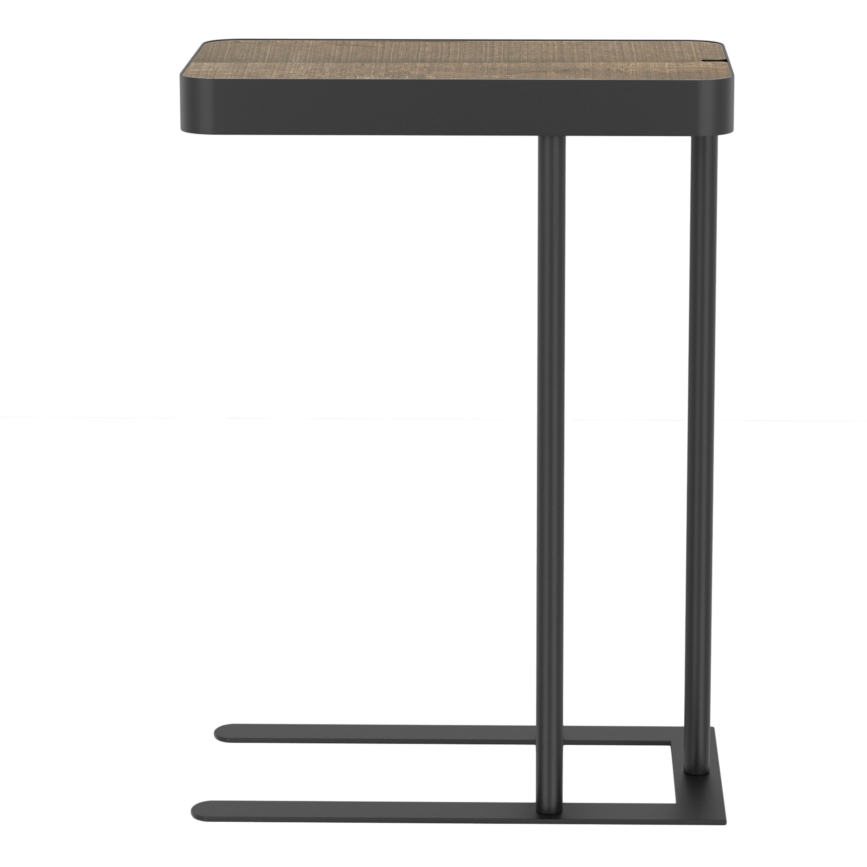 Furniture of America Asher Adjustable Side Table, Rustic Oak