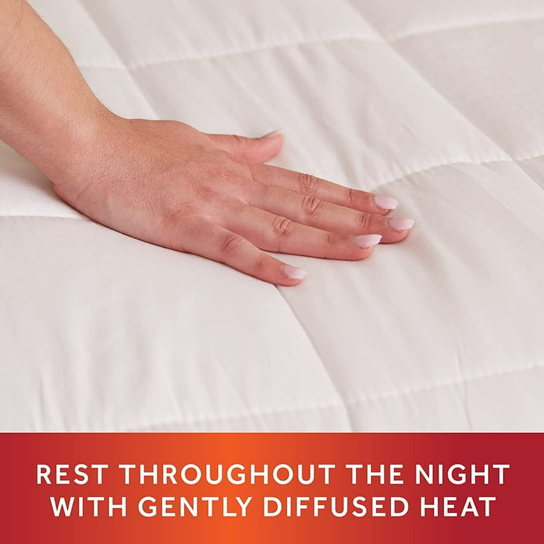 Sunbeam Premium Quilted Electric Heated Warming Mattress Pad