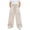 Beige, variant on Xyant Girls Hiking Pants Kids Elastic Waist Wide Leg Cargo Pants Y2K Street Baggy Trousers with Pockets 5-16 Years (Beige,7-8 Years)