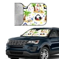 thumbnail image 2 of Yiaed Penguins On The Beach Print Car Windshield Sunshade Front Auto Car Front Window Sun Shade Foldable Sun Visor Shield Cover Auto Accessories for Sedan SUV Truck-Medium, 2 of 5