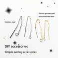 thumbnail image 4 of Sonducket 50 piezas de hilo de oreja de acero inoxidable DIY reemplazo decorativo portátil anticorrosivo que no se desvanece mujer Earwire Ropa, zapatos y accesorios Miscelánea Oro 100 mm, 4 of 6