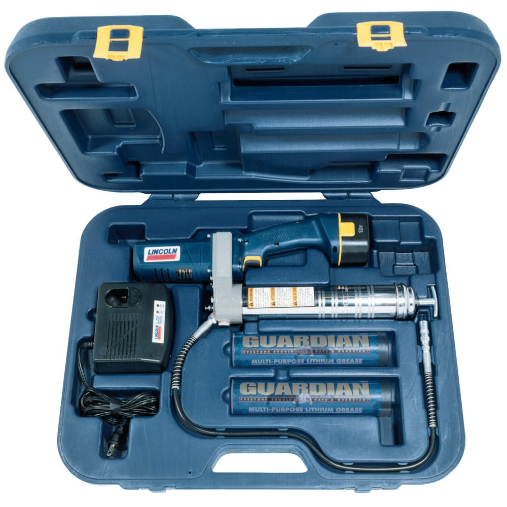 Lincoln 1242 Power Luber 12 Volt Battery Operated Grease Gun With Case