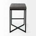 thumbnail image 4 of Geo Cube Black Metal and Gray Counter Stool, 4 of 8