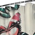 thumbnail image 3 of Butterfly Colorful Wing Pattern Shower Curtain 36"x72" ,Bathroom Decorative Shower Curtains Set with 12 Hooks,Modern Waterproof Washable Shower Curtain, 3 of 6