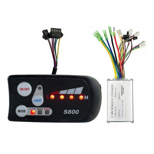 Sonducket Juego de controlador de velocidad de Motor LED para bicicleta eléctrica Universal, reemplazo de accesorios para patinete con botón a Bicicletas eléctricas