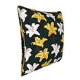 thumbnail image 2 of Haiem Lilies Flowers Print Velvet Soft Solid Decorative Square Throw Pillow Covers Set with Elegant Piping Christmas Cushion Case for Sofa Bedroom Car-16"x16", 2 of 8
