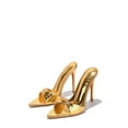 thumbnail image 2 of Cape Robbin Everything Gold Metallic Pointed Toe Slip On Stiletto Heeled Sandals (Gold Metallic, 6.5), 2 of 3