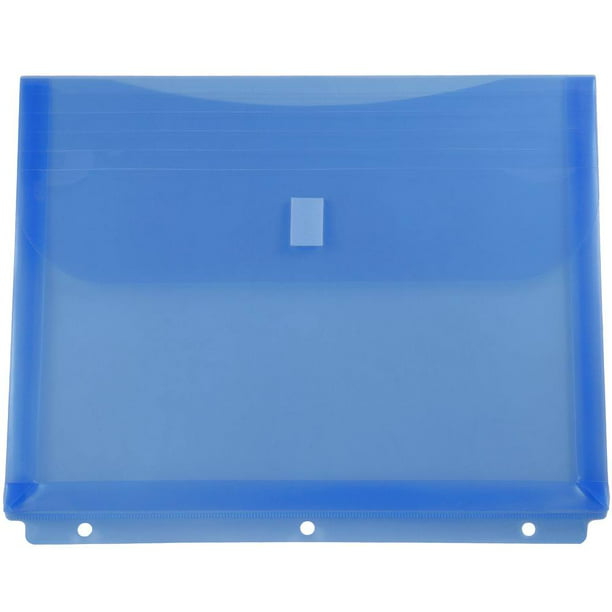 JAM Plastic 3, Hole Envelopes, 8.6x11.5x1, 12/Pack, Blue, 1 Inch ...