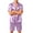 Light Purple, variant on Mens Pajamas Satin Short Sleeve Button Down Shirts Shorts Pajamas Soft Comfy 2 Piece Silk Pj Shorts Sets with Pockets