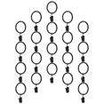 thumbnail image 1 of Anillo para colgar con clip para barra de cortina (níquel blanco) (4,0 mm × 38 mm de diámetro), 20 piezas de ganchos para anillos de poste para clips de cortina de puerta de hierro, 1 of 1
