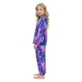 thumbnail image 4 of Fluffy Pajamas Set Fuzzy Winter Warm Pj Sets Pullover Tops and Long Pants Indigo and Violet Hearts X-Large, 4 of 8