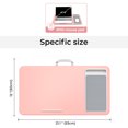 thumbnail image 4 of Lap Desk 21.1"x12", Portable Lap Desk for Laptop, Laptop Lap Pad with Mouse Pad & Phone Holder, Laptop Tray with Handle Ftis up to 15.6 inches Laptop, Pink Laptop Stand, 4 of 9
