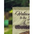 thumbnail image 2 of Printtoo Tan Welcome To The Lake Outdoor 12.5x18 Inches Double SidedFlagsDouble Sided CampFlagCampsiteFlagPersonalized Camping Flags, 2 of 4