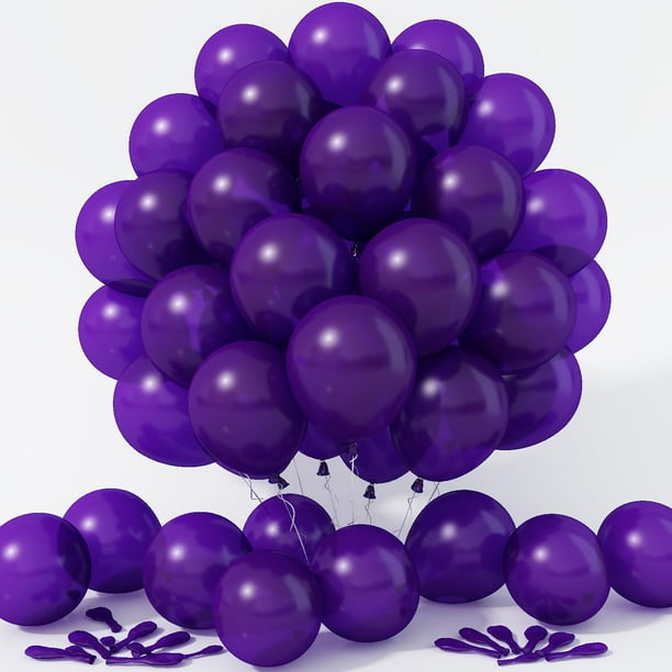 Globos de látex Jobkoo, color morado, 30 cm, paquete de 100 unidades para decoración de fiestas