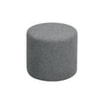 thumbnail image 3 of Lifestyle Solutions Warren Round Ottoman, Gray Sherpa Fabric, 3 of 8