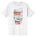 thumbnail image 4 of Gilmore Girls Coffee Please & a Shot of Cynicism Men's White Graphic Tee - 5XL, 4 of 6