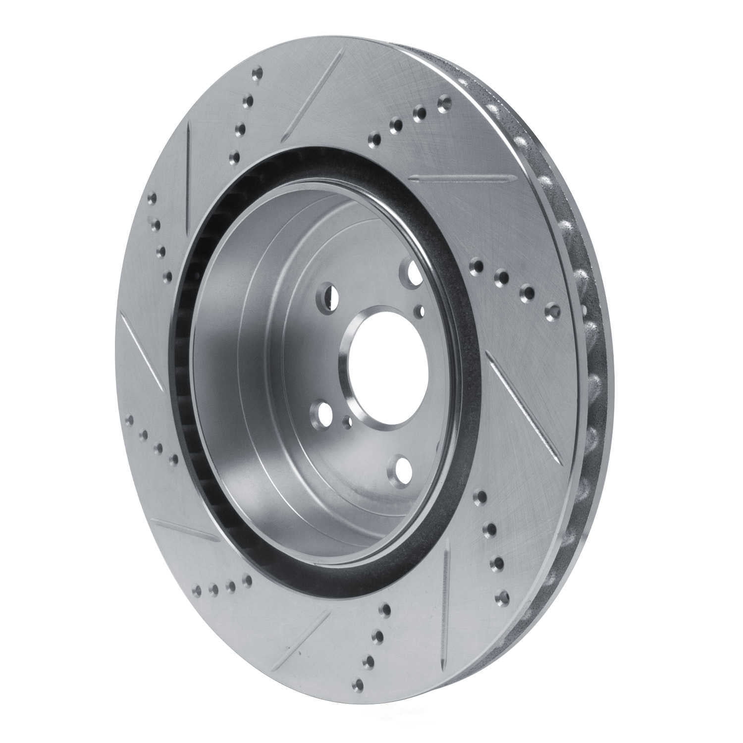 Dynamic Friction Company 631-75039D DFC Brake Rotor - Drilled And Slotted - Silver