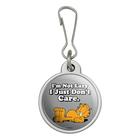 Garfield I'm Not Lazy Jacket Handbag Purse Luggage Backpack Zipper Pull Charm