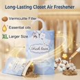 thumbnail image 3 of 12 Packs Fresh Linen Hanging Scented Sachets for Drawers and Closets with Retractable Hook| Long-Lasting Closet Air Freshener & Deodorizer | Scent (Fresh Linen), 3 of 4