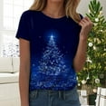 thumbnail image 2 of Gubotare Merry Christmas Shirts for Women Funny Christmas Tree Graphic Print Holiday T Shirts Merry Christmas Print Shirt (Blue,S), 2 of 7