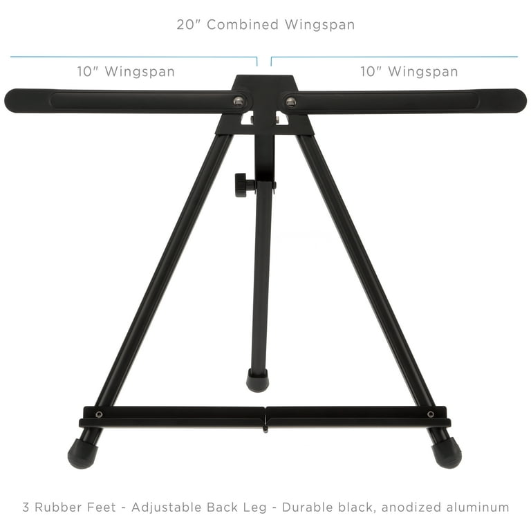 MEEDEN Tabletop Easel Stand for Painting & Display,Premium Aluminum Art  Painting Easel,Portable Paint Easel for Canvas Painting, Desk Tripod Easel  for