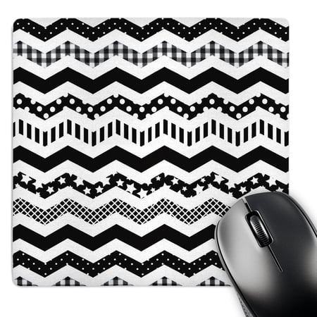 3dRose  Black and White Chevron zigzag pattern with a twist patterned zig zags  MousePad price history on PriceWatchPro