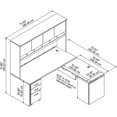 thumbnail image 5 of Series C 72W Sit to Stand L Shaped Desk Office Suite in Hansen Cherry, 5 of 8