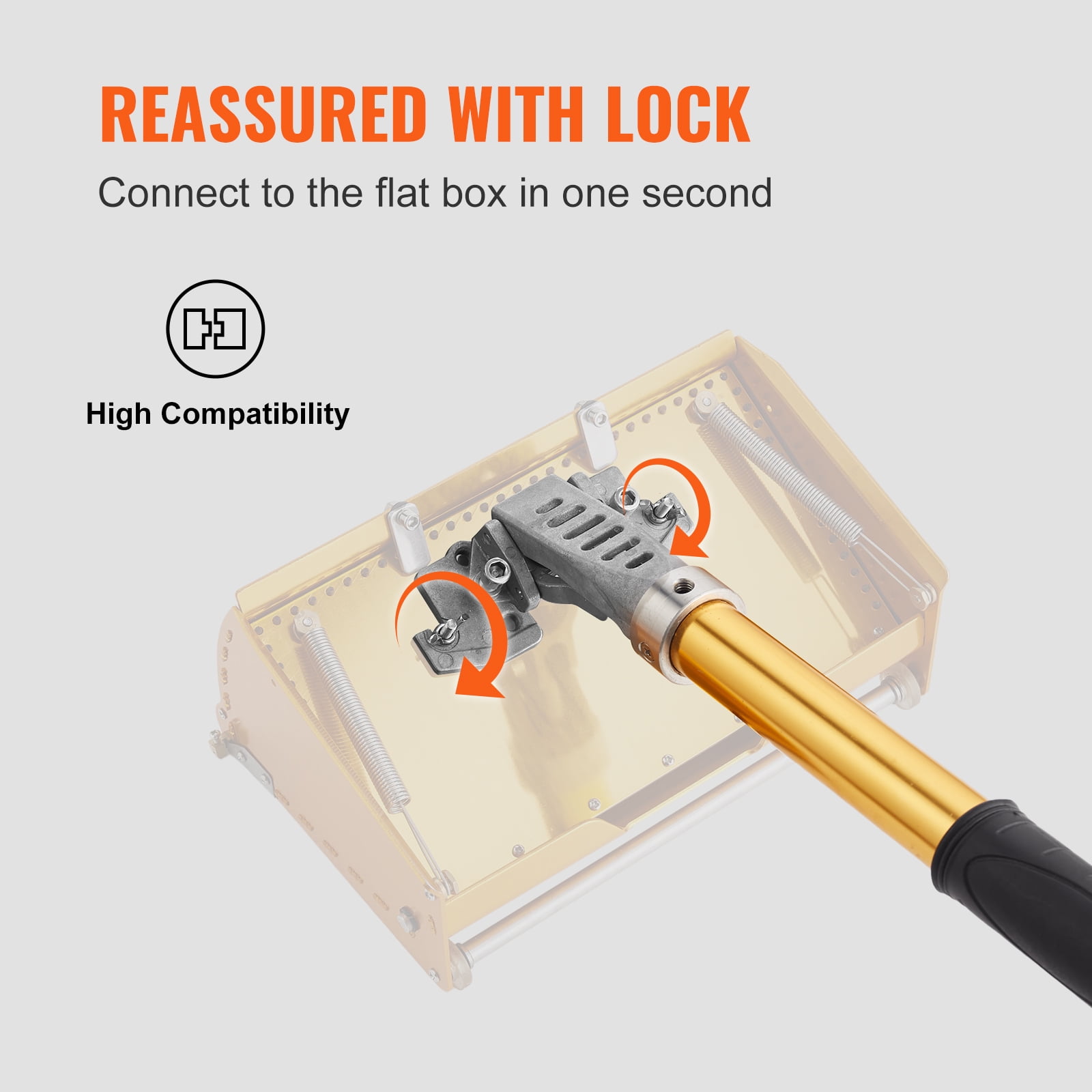 BENTISM Drywall Flat Box Handle Flat Finishing Handle 40''-64'' Extendable Paint