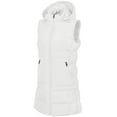 thumbnail image 2 of Chrisuno Women's Quilted Puffer Vest Soft Fleece Warm Winter Coat Long Casual Sleeveless Vest Jacket For Women White X-Large, 2 of 5
