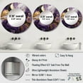 thumbnail image 4 of Designart "Liquid Magic in Purple and Gold II" Abstract Rund Mirror For Wall Decor - Large Purple Round Printed Mirror - Glam Round Mirror 29" x 29" Inch, 4 of 5