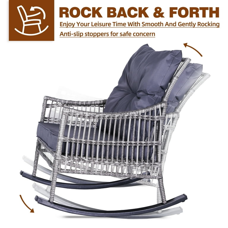 Brayan rocking chair with cushions sale