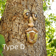 thumbnail image 2 of Decoración de jardín al aire libre, árbol creativo, cara extraña, colgante, rasgos faciales, adornos de resina interesantes, decoración de Pascua, 2 of 5