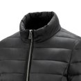 thumbnail image 5 of Lovskoo Womens Winter Coats Quilted Jacket Temperament Long Sleeve Versatile Lightweight Cotton Padded Jacket Stand Collar Jacket Black, 5 of 6