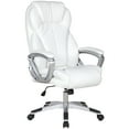 thumbnail image 3 of 2xhome Set of 2 - White - Deluxe Professional PU Leather Big Tall Ergonomic Office High Back Chair Manager Task Conference Executive Tilt Padded Arms, 3 of 5