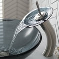 KRAUS Tall Waterfall Bathroom Faucet for Vessel Sink with Frosted Black ...