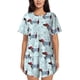 thumbnail image 1 of Fotbe Dachshund Dog Puppy Conjunto de Pijama Estampado para Mujer, 2 Piezas, Ropa de Dormir con Camiseta de Manga Corta y Shorts Suaves-X-Large, 1 of 6