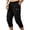 Black, variant on Mens Cargo Style Casual Style Drawstring Waist Elastic Waist Capri Pants Drawstring Closure Zipper Pockets Button Blue S