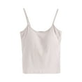 thumbnail image 2 of YHAJDS Sleepwear Set for Women Pajamas for Women Solid Color Built In Bra Camisole Loungewear, 2 of 5