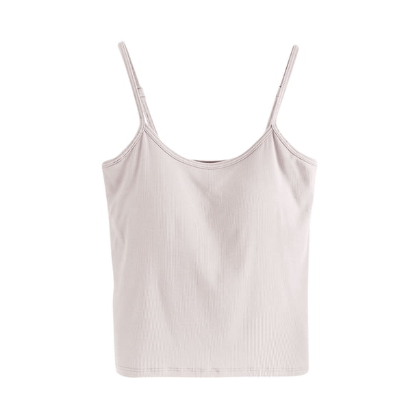 Tops de Manga Corta Sexy para Mujeres de Color Sólido con Almohadilla de Pecho sin Anillos de Acero, Top de Pijama Y Ropa Interior