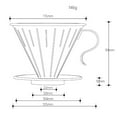 thumbnail image 4 of EeaseCA Stainless Steel Coffee Dripper Cone Coffee Drip Filter Cup Permanent Pour Over Coffee Maker with Separate Stand for 1-4 Cups (Silver), 4 of 7