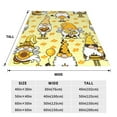 thumbnail image 5 of Bingfone Garden Honeybee Gnomes Print Flannel Fleece Blanket Throw Blanket For Bed,Sofa,Couch,Travel,Camping(50"X40"), 5 of 9