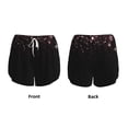 thumbnail image 6 of Uemuo Sparkling Pink Night Sky Pattern Women's Athletic Shorts High Waisted Running Shorts with Liner Pockets Gym Elastic Workout Shorts-Large, 6 of 9