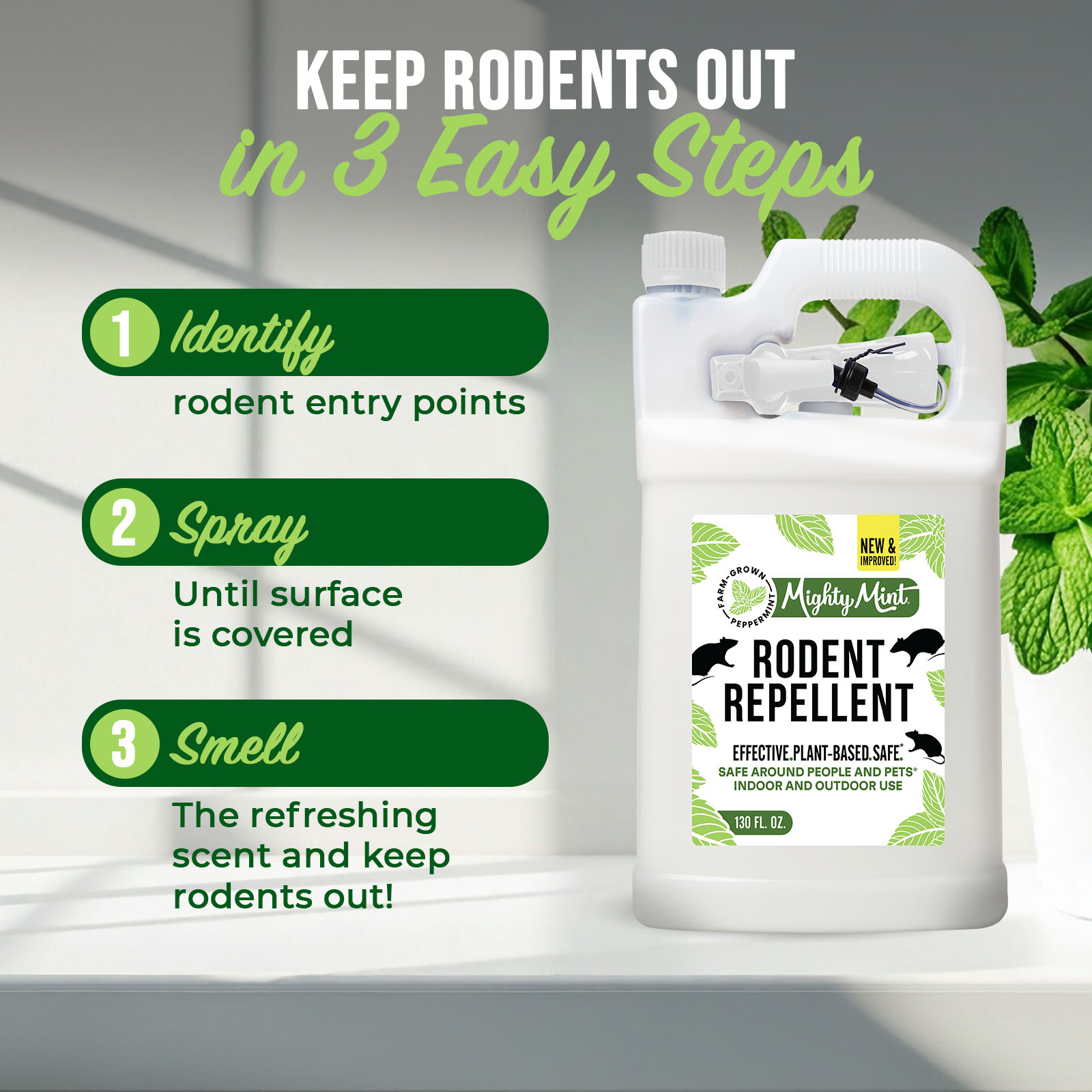 Mighty Mint Rodent Repellent Spray, 130 oz photo 8