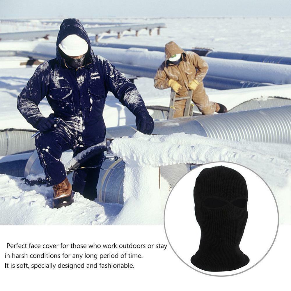 COUTEXYI COUTEXYI Unisex Knit 2 Hole Ski Mask BALACLAVA Hat Full Face